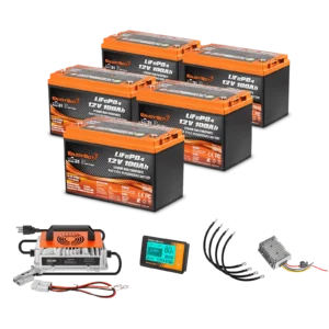 Enjoybot 60V 100Ah Golf Cart Lithium Battery Conversion Kit - 5 Batteries